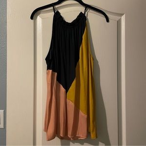 EUC Loft size L Flowy Colorblock Top